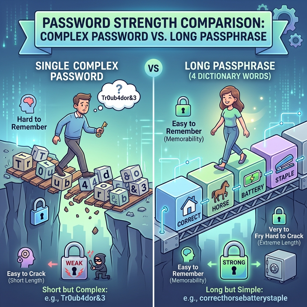 Contraseña vs. Passphrase: ¿Qué formato protege mejor?