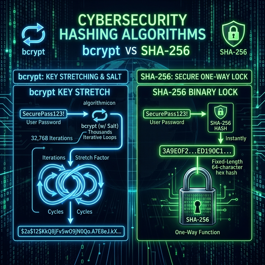 SHA-256 vs. Bcrypt: ¿Cuál es mejor para contraseñas?